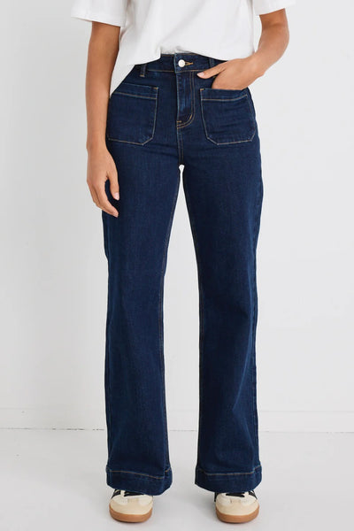 AMONG THE BRAVE (LN) "Zoe" Wide leg high rise pocket jean! 14