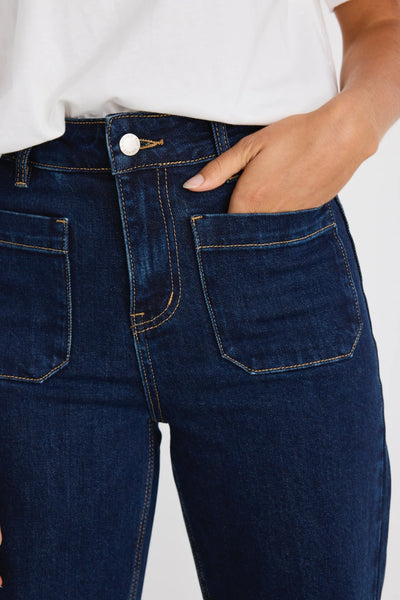 AMONG THE BRAVE (LN) "Zoe" Wide leg high rise pocket jean! 14
