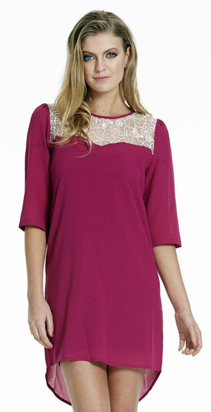 AUGUSTINE INTERNATIONAL "Fred dress maroon" dress! 8-10 - recycle style - 1