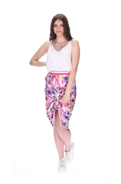 CHARLO (LN) Watercolour floral knot detail skirt! 12