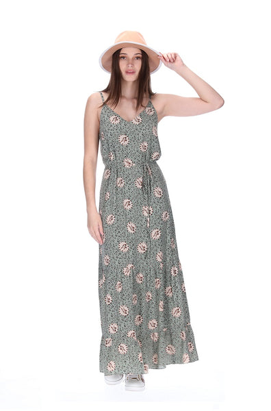 CHARLO (LN) Lizzy sage leopard print maxi dress! 12