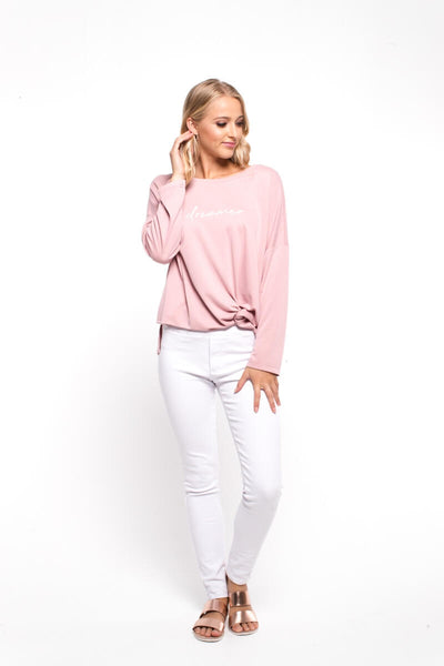 ZAFINA "dreamer" twisted top - Blush! 18