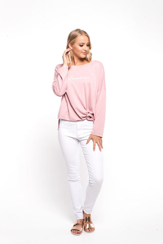 ZAFINA "dreamer" twisted top - Blush! 18