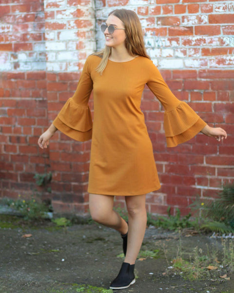 STITCH MINISTRY - Flare sleeve sheer dress - Coral! 10