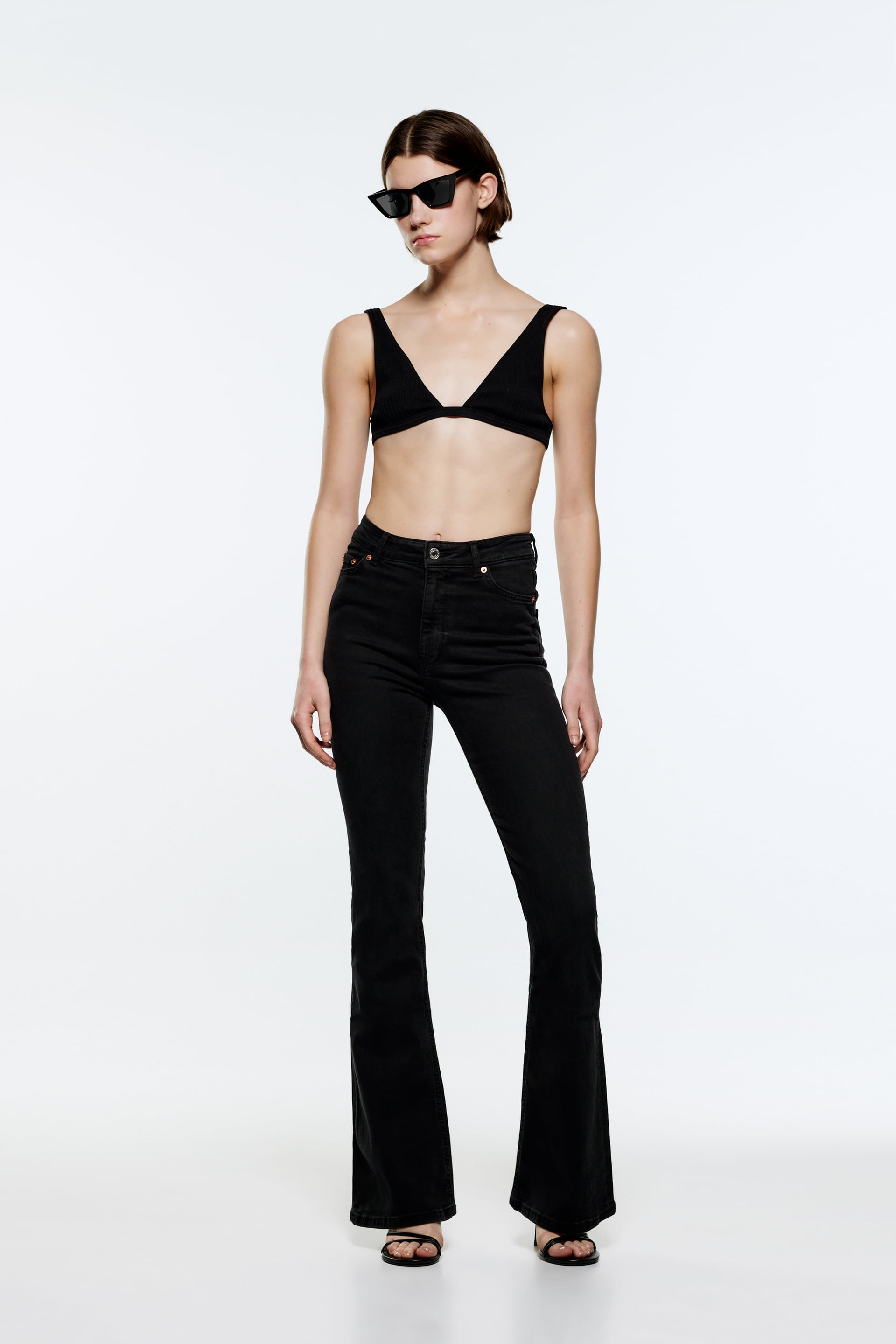 ZARA - Black skinny flare jeans! 6, Recycle Style