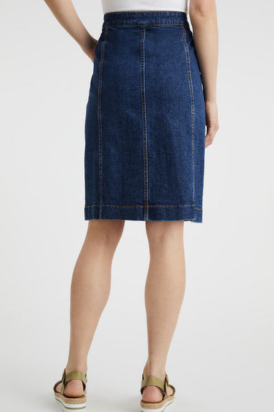 CAPTURE - Button front denim skirt - White! 14