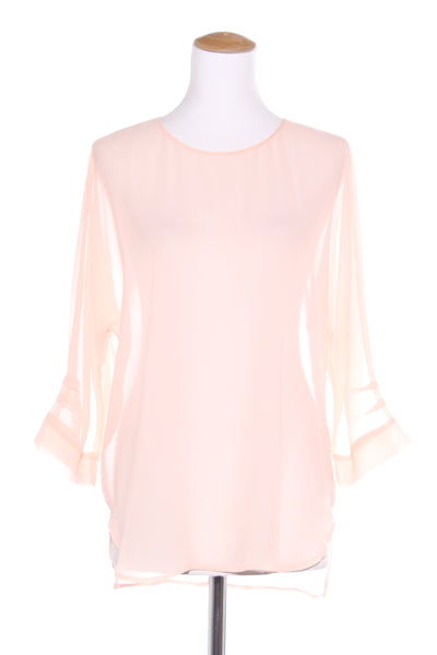 SOEUR - Peach chiffon pintuck detail L/S top! 10