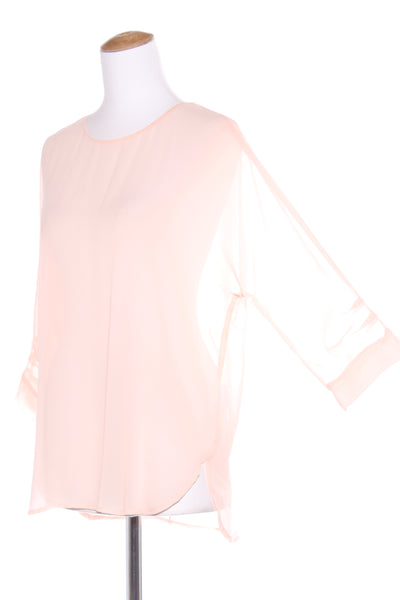 SOEUR - Peach chiffon pintuck detail L/S top! 10