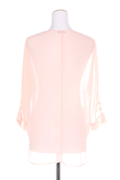 SOEUR - Peach chiffon pintuck detail L/S top! 10