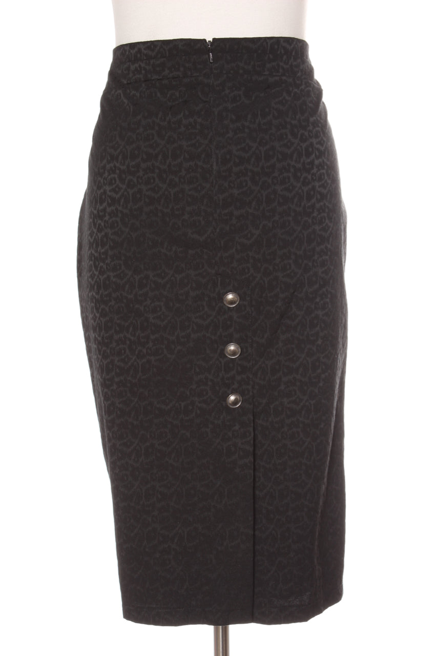 Mint velvet black best sale leopard jacquard skirt