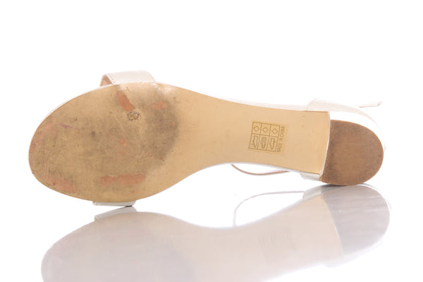 MAHER - Pearlescent white sandals! 41