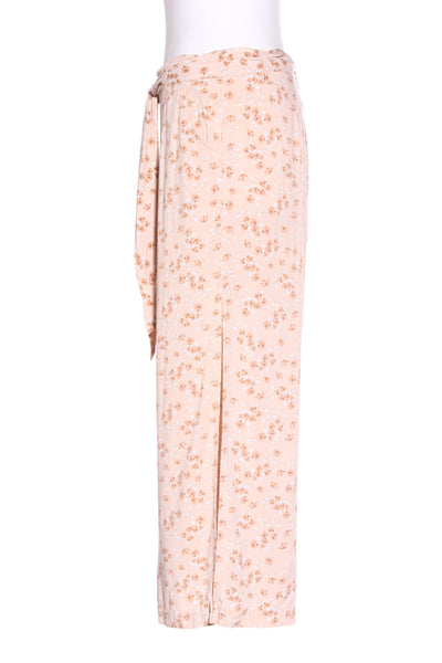 PASTEL DESIGNS - Peach floral side split pant! 12