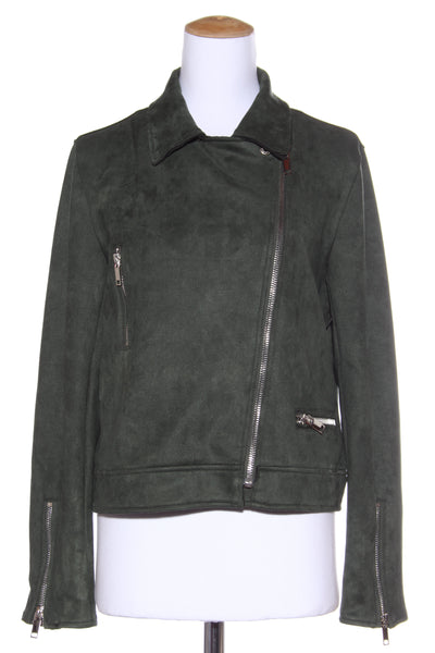 VASSALLI (LN) "Suedette cropped" biker jacket! 10