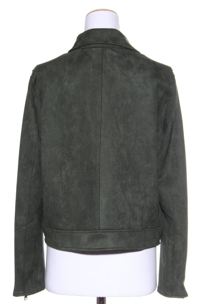 VASSALLI (LN) "Suedette cropped" biker jacket! 10