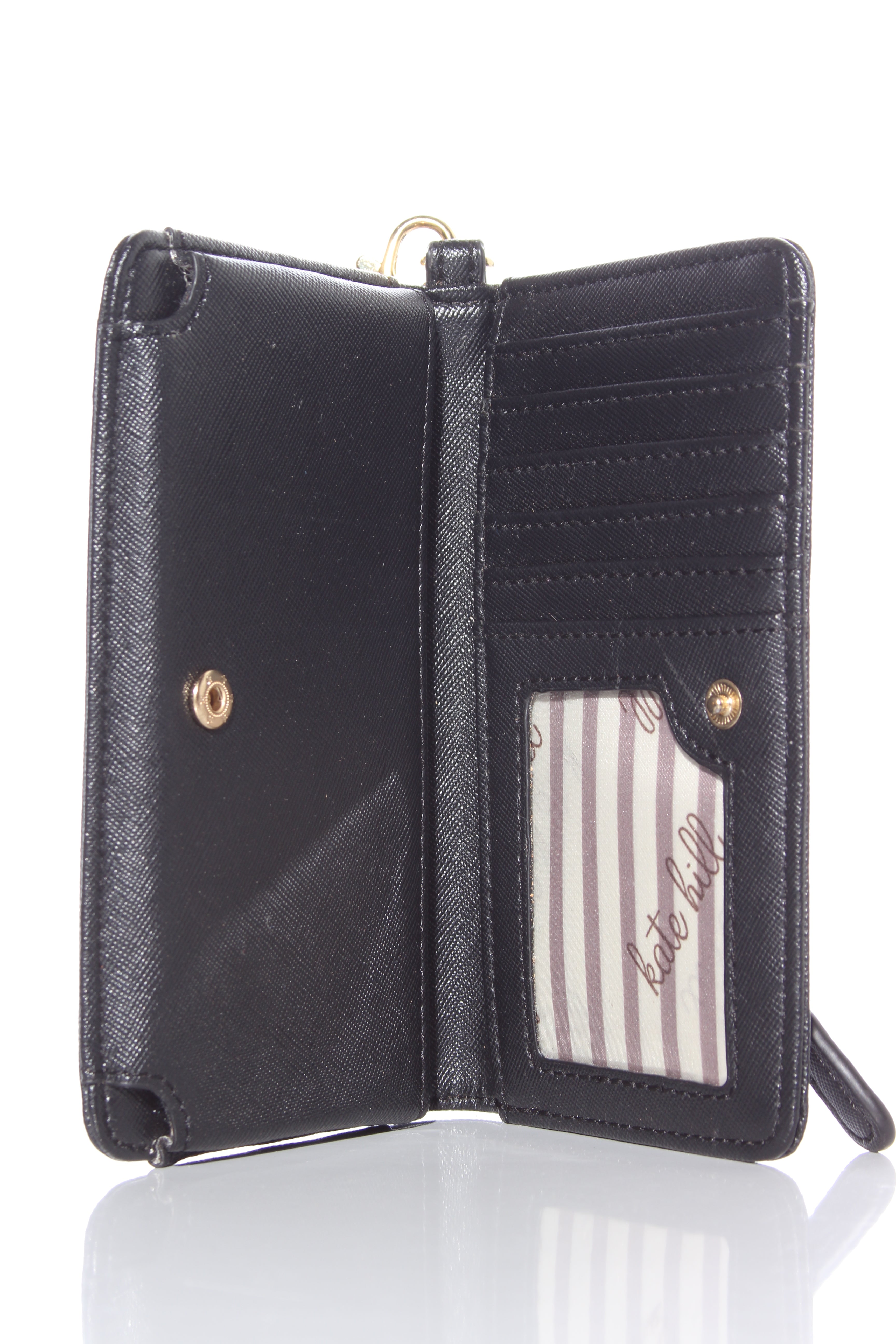 Kate Hill Anna Zip-Around Purse - Black | Catch.com.au