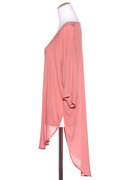 STAPLE + CLOTH (NZ) - Rose pink drop hem tunic! 12