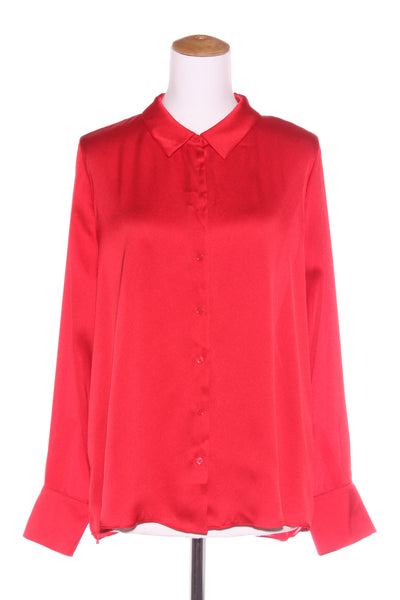 FOREVER NEW - Eva satin shirt - Red! 16