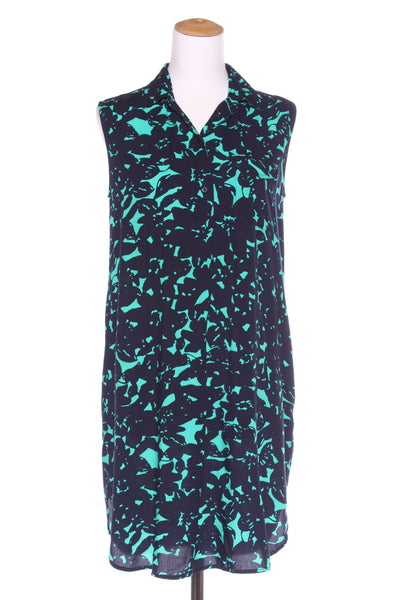 MARCS - Navy + green shirt dress! 6-8