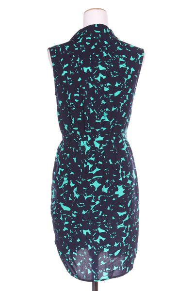 MARCS - Navy + green shirt dress! 6-8