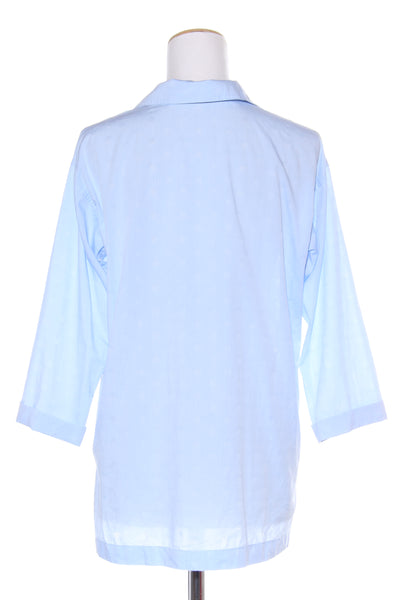 TRENERY - Self patterned bllue cotton top! 10-12