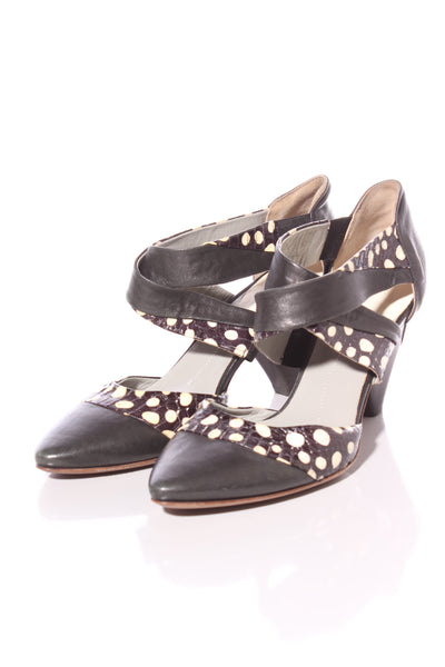 IXOS HARRIET "Nero" leather heels! 41