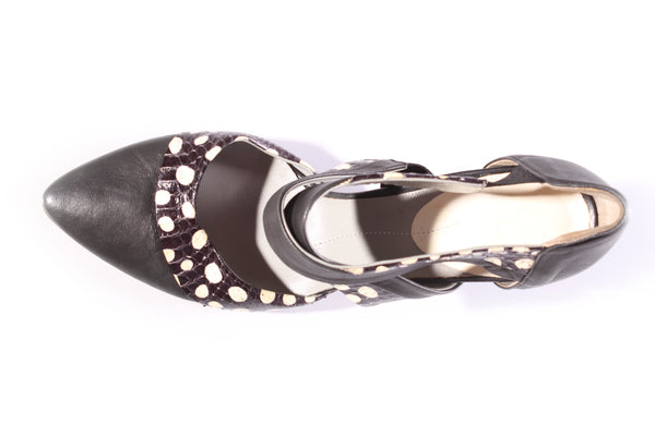 IXOS HARRIET "Nero" leather heels! 41