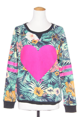 HAMMILL + CO "Aloha" heart + tropical jumper! 10-12