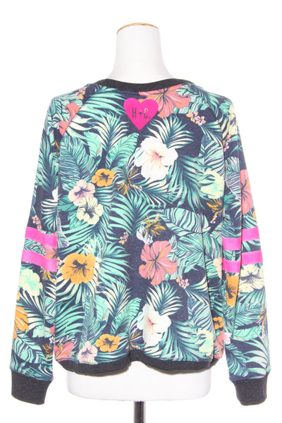HAMMILL + CO "Aloha" heart + tropical jumper! 10-12