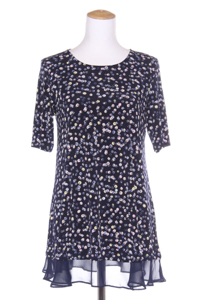 NINA LEONARD - Chiffon hem orb print top! 12