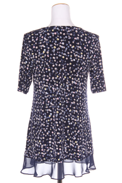 NINA LEONARD - Chiffon hem orb print top! 12