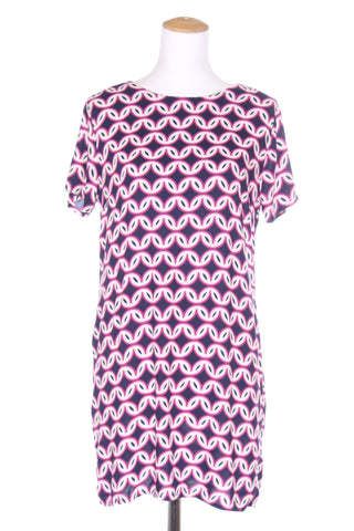ALL ABOUT EVE - Purple geo print shift dress! 10