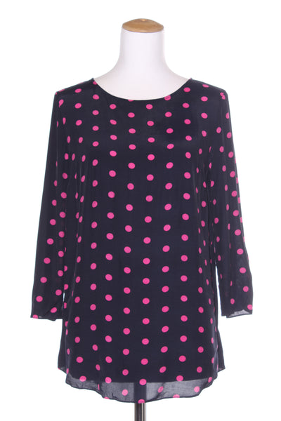 FOREVER NEW - Navy + pink spot print top! 10