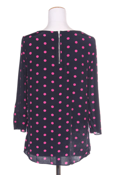FOREVER NEW - Navy + pink spot print top! 10