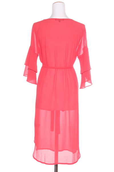 STITCH MINISTRY - Flare sleeve sheer dress - Coral! 10