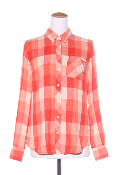 LUCKY BRAND - Orange check lined cotton shirt! 12
