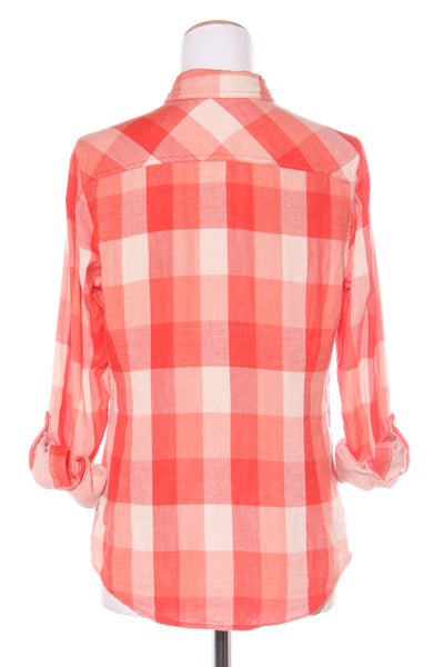 LUCKY BRAND - Orange check lined cotton shirt! 12