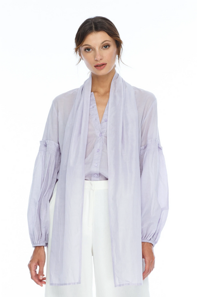 BLAK LUXE - Lilac Margo cotton voile shirt! 14