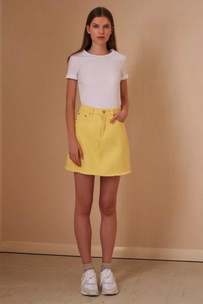 THE FIFTH LABEL - Lillian denim skirt - Lemon! XS